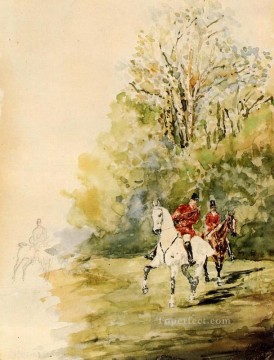  Henri Pintura al %C3%B3leo - Puesto de caza impresionista Henri de Toulouse Lautrec